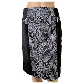 Falda Michael Kors Negra Estampado Serpiente
