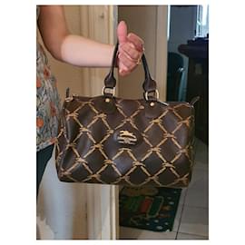 Borsa Bowling Longchamp in Pelle Marrone