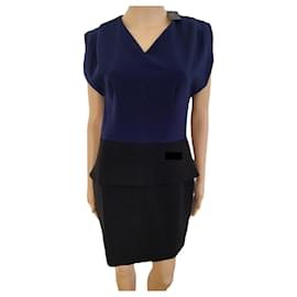 Maje Kleid H12AUGENBRAUE185 Marineblau und Schwarz