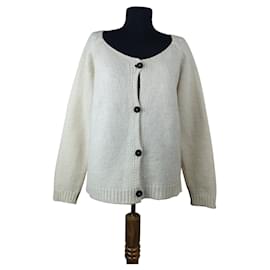 Cardigã branco Rabens Saloner de lã e alpaca - Autre Marque
