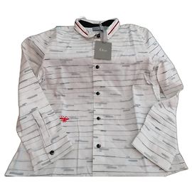 Camiseta Dior de algodón blanca y gris
