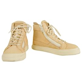 Giuseppe Zannotti Hip Hop Sneakers aus geprägtem Leder High Top Sneaker Gr 37 Schuhe - Giuseppe Zanotti