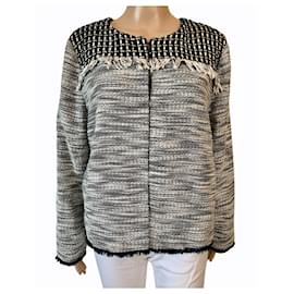 Autre Marque Chaqueta Chico's Novelty Pieced Negra de Algodón