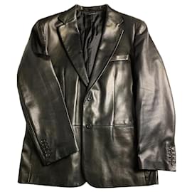 Gucci Lederblazer Jacke Schwarz