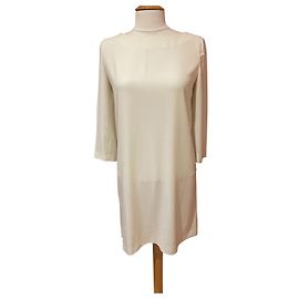 Tara Jarmon Kleid Creme Wolle Viscose 36