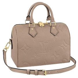 Borsa Louis Vuitton Speedy Bandouliere 25 Pelle Beige