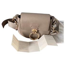 Bolso de mano Chloé Tess pequeño de piel verde y gris