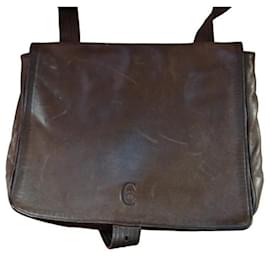 Sac à bandoulière Cerruti 1881 en fourrure marron foncé