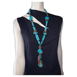 Collana lunga Reminiscence turchese