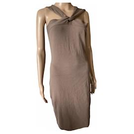 Autre Marque Vestido Stefanel de viscosa marrón XL