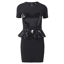 Vestido Negro de Lentejuelas Estilo Corsé Markus Lupfer