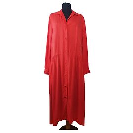 Inès de la Fressange Maxikleid Rot Polka Dot Rayon