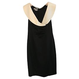 Robe Kay Unger noire et blanche en nylon