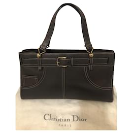 Borsa Dior in pelle marrone