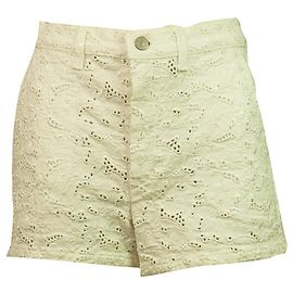 Isabel Marant Etoile Crema Broderie Lace Summer Shorts Pantalones Talla 38