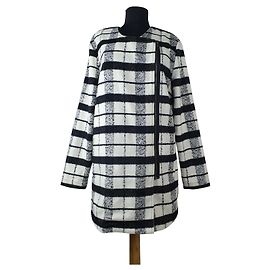 Cappotto Mathilde Tartan Gestuz Nero Bianco