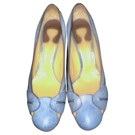 Chloé Pumps aus Leder Hellblau