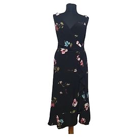 Robe à fleurs Ralph Lauren Noir Multicolore
