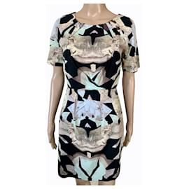 Vestido Josette Designers Remix Signature Preto Bege