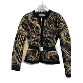 Versace Daunenjacke schwarz mit Golddruck