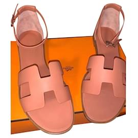 Sandali Hermès Santorini in pelle rosa taglia 40