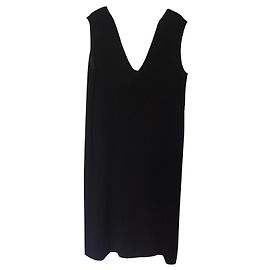 Abito nero con scollo a V Maison Martin Margiela