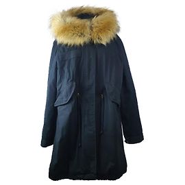 Blonde No.8 chaqueta parka larga San Marino 316 azul marino algodón