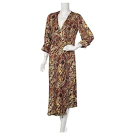 Gestuz Kleid Schlangenleder Print Viskose Größe 36