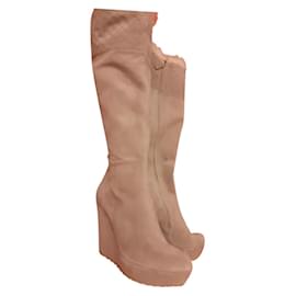 Botas Gucci de gamuza taupe