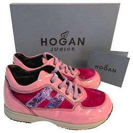 Sneaker Hogan Interactive Junior rosa in vernice