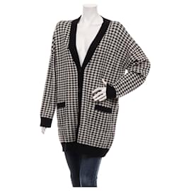 DKNY Cardigan Hahnentrittmuster Schwarz Weiß - Dkny