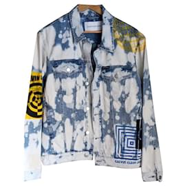 Giacca di jeans Calvin Klein Graffiti Blu Cotone
