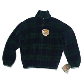 Woolrich Sweatshirt Jacket Green Tartan M