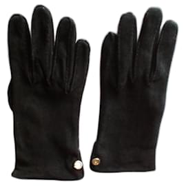 Dolce & Gabbana GUCCI SCHWARZE WILDLEDERHANDSCHUHE