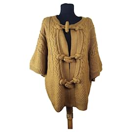 Sessun Cardigan Gelb Wolle und Alpaka