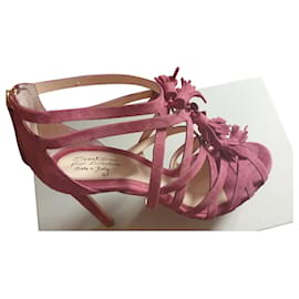 Santoni Sandalen Leder Fuchsia