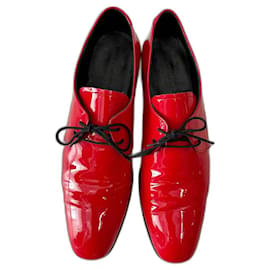Scarpe con lacci Heschung in vernice rossa