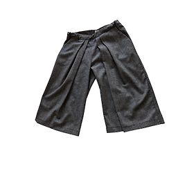 Brunello Cucinelli Culotte Rock aus Wolle Grau