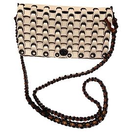 Borsa a mano Coach in pelle bianca