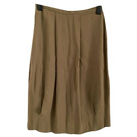 Falda de viscosa vintage Giorgio Armani caqui