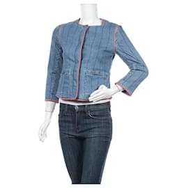 Vanessa Bruno Athe Jacke Blau Baumwolle