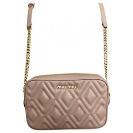 Borsa a tracolla Miu Miu Cipria in nappa trapuntata beige