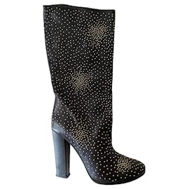 Botas de cuero negras Chloé Talla 40