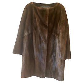 Météo Brown Mink Coat Size 40