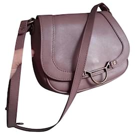 Borsa a tracolla in pelle rosa lilla - Autre Marque