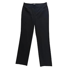 Pantalones Chanel Uniform Negros de Algodón