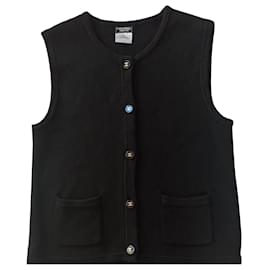 Cardigan Chanel Uniform in lana blu navy