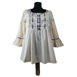 Blusa Odd Molly de algodón bordada blanca