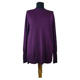 Badgley Mischka Pullover aus violetter Merinowolle