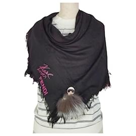Fendi Black Cashmere Scarf
